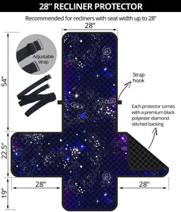 Space Galaxy Pattern Recliner Cover Protector