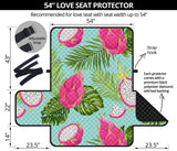 Dragon Fruit Leaves Pattern Loveseat Couch Cover Protector