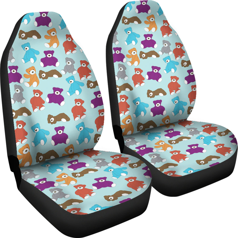 Teddy Bear Pattern Print Design 03 Universal Fit Car Seat Covers
