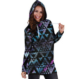 Space Galaxy Tribal Pattern Women Hoodie Dress