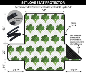 Broccoli Pattern Loveseat Couch Cover Protector