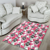 Pug Pattern Area Rug