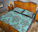 Snake Tribal Pattern Quilt Bed Set