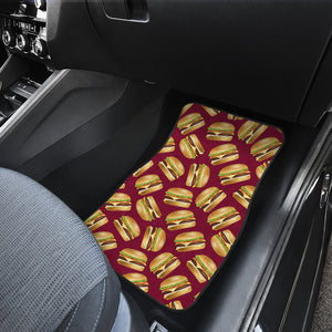 Hamburger Pattern Print Design 01 Front and Back Car Mats