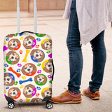 Colorful Beagle Bone Pattern Luggage Covers