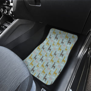 Giraffe Pattern Print Design 03 Front Car Mats