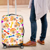 Shiba Inu Paw Bone Pattern Luggage Covers