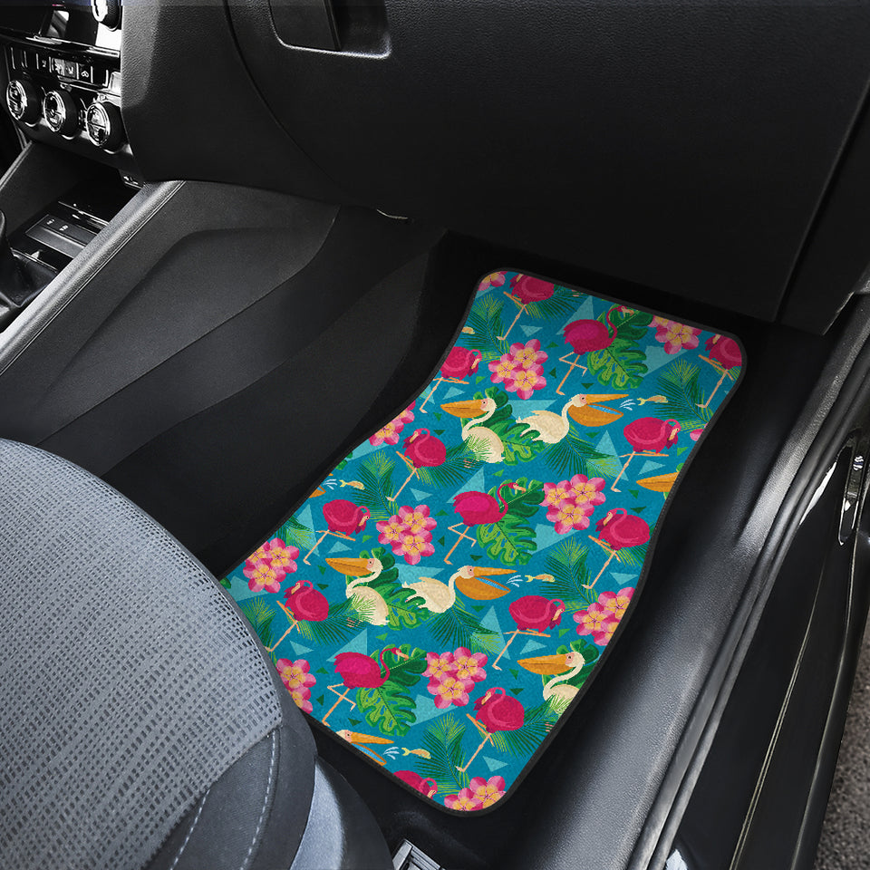 Pelican Pattern Print Design 03 Front and Back Car Mats