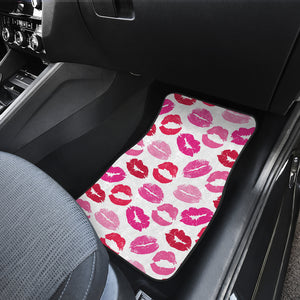 Lips Pattern Print Design 05 Front and Back Car Mats