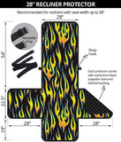 Flame Fire Pattern Background Recliner Cover Protector