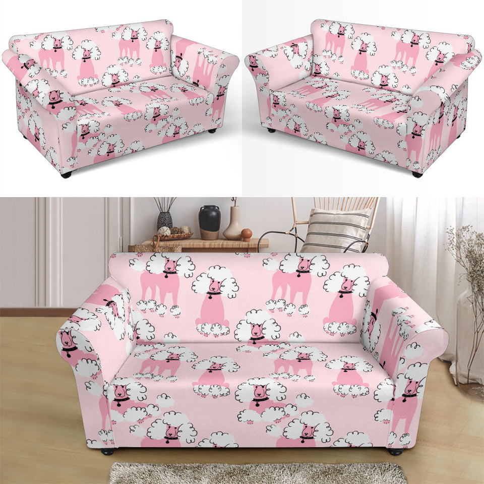 Poodle Pattern Loveseat Couch Slipcover