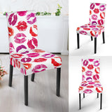 Lips Pattern Print Design 04 Dining Chair Slipcover