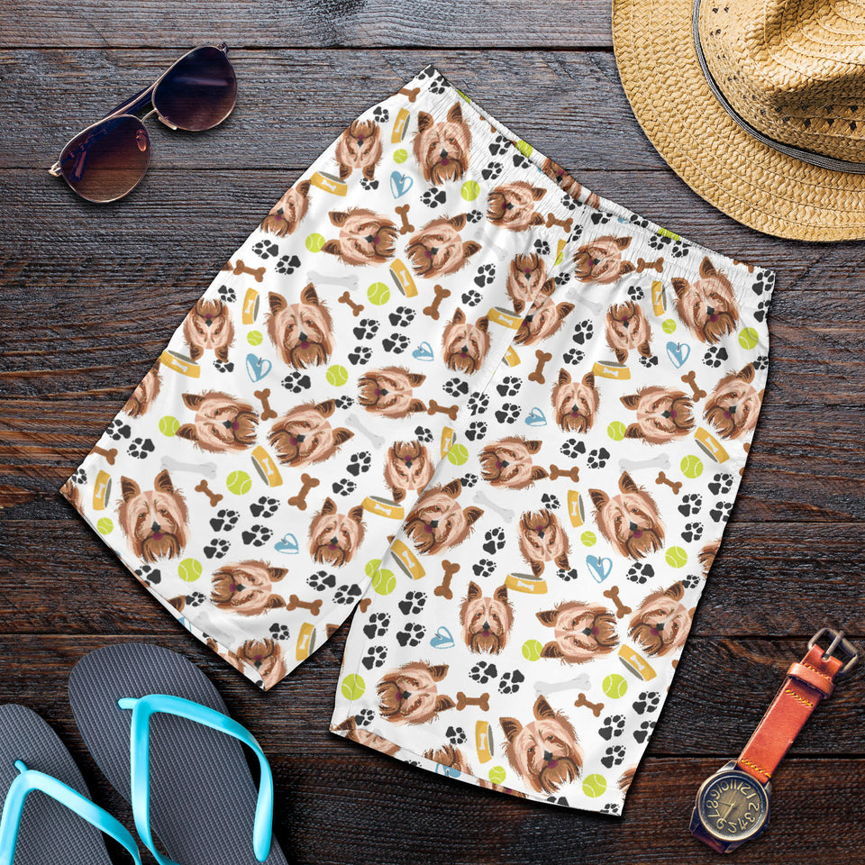 Yorkshire Terrier Pattern Print Design 05 Men Shorts