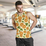 Sliced Orange Leaves  Pattern Men Tank Top