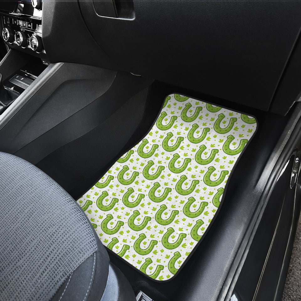 Horseshoes Pattern Print Design 02 Front and Back Car Mats