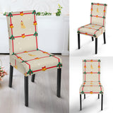 Golden Retriever Pattern Print Design 01 Dining Chair Slipcover