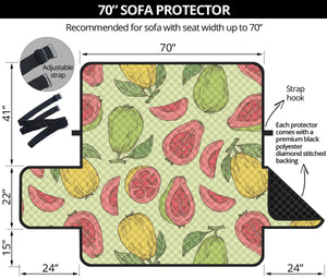 Guava Pattern Background Sofa Cover Protector