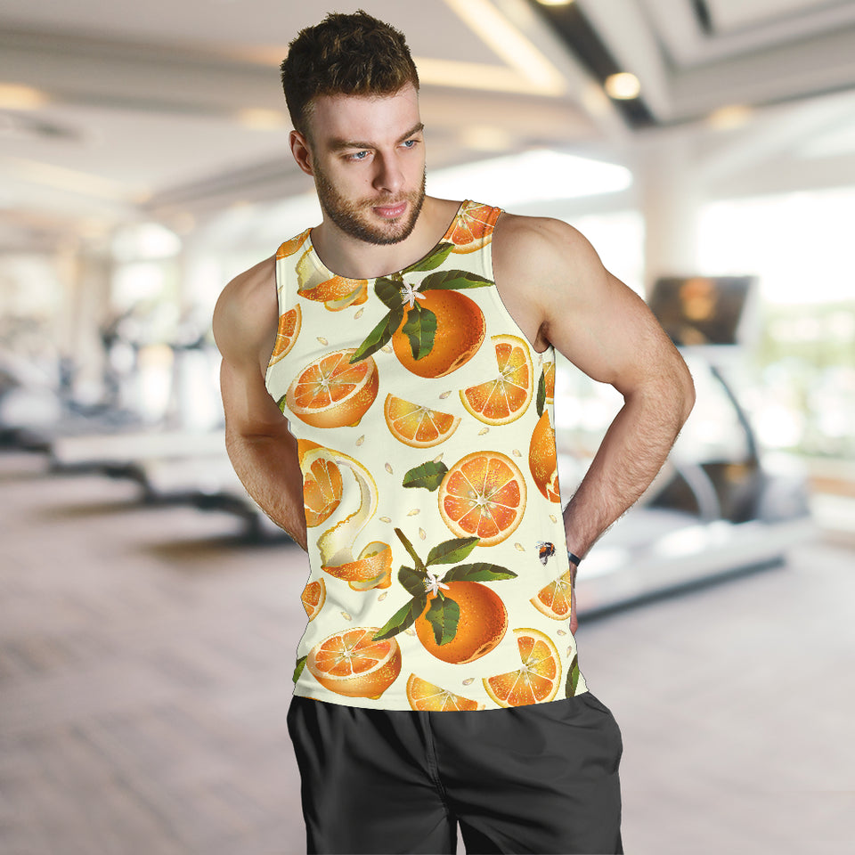 Orange Pattern Men Tank Top