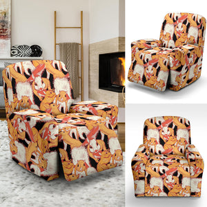 Squirrel Pattern Print Design 04 Recliner Chair Slipcover