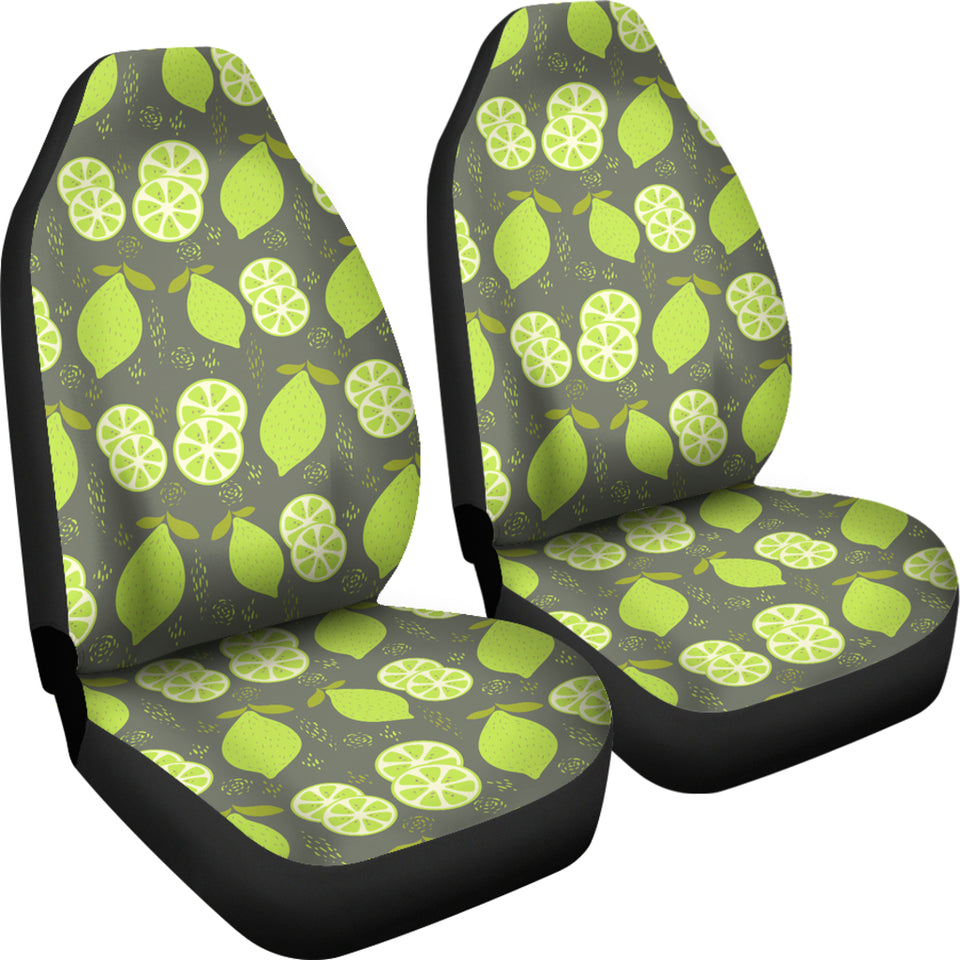 Lime Pattern Theme Universal Fit Car Seat Covers