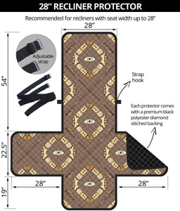 Traditional Boomerang Aboriginal Pattern Recliner Cover Protector