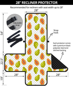 Papaya Pattern Theme Recliner Cover Protector