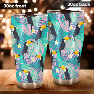 Toucan Pattern Background Tumbler