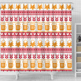 Beer Sweater Printed Pattern Shower Curtain Fulfilled In US
