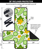 Cucumber Pattern Recliner Cover Protector