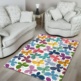 Colorful Butterfly Pattern Area Rug