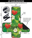 Strawberry Leaves Pattern Chair Cover Protector