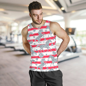 Unicorn Silver Pattern Men Tank Top