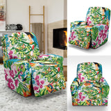 Colorful Peacock Pattern Recliner Chair Slipcover