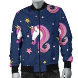 Unicorn Head Pattern Men Bomber Jacket