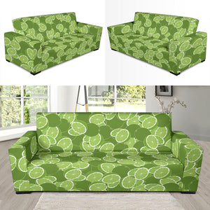 Lime Pattern Background Sofa Slipcover