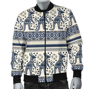 Kangaroo Aboriginal Pattern Ethnic Motifs Men Bomber Jacket