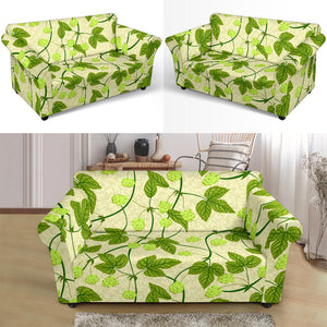 Hop Theme Pattern Loveseat Couch Slipcover