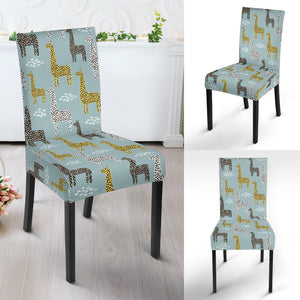 Giraffe Pattern Print Design 03 Dining Chair Slipcover