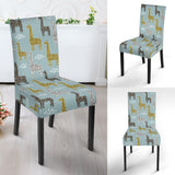 Giraffe Pattern Print Design 03 Dining Chair Slipcover