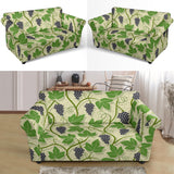 Grape Leaves Pattern Loveseat Couch Slipcover