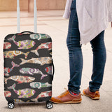 Whale Flower Tribal Pattern Luggage Covers