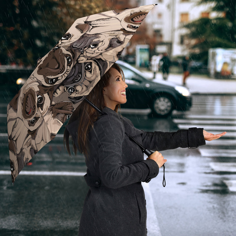 Pug Pattern Background Umbrella