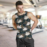 Swan Pattern Men Tank Top