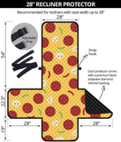 Pizza Salami Mushroom Texture Pattern Recliner Cover Protector