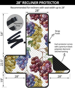 Grape Pattern Recliner Cover Protector