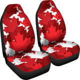 Canadian Maple Leaves Pattern Universal Fit Car Seat Covers