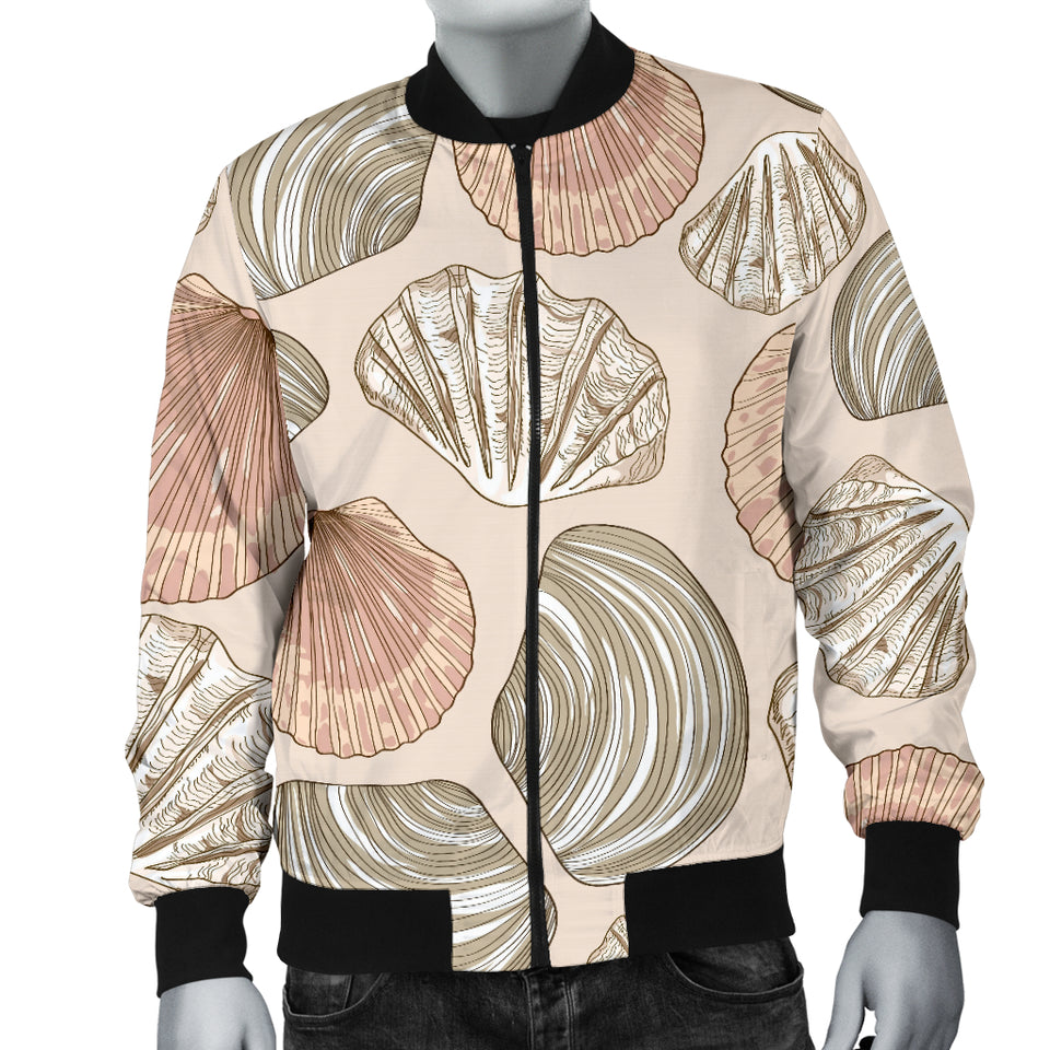 Shell Pattern Background Men Bomber Jacket