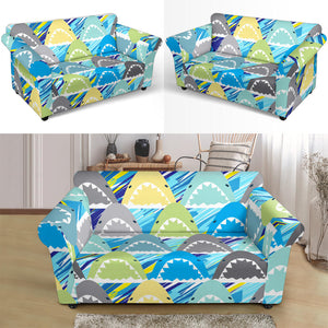 Shark Head Pattern Loveseat Couch Slipcover