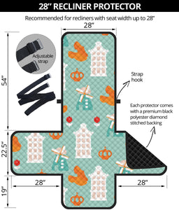 Windmill Pattern Theme Recliner Cover Protector