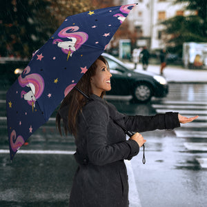 Unicorn Head Pattern Umbrella